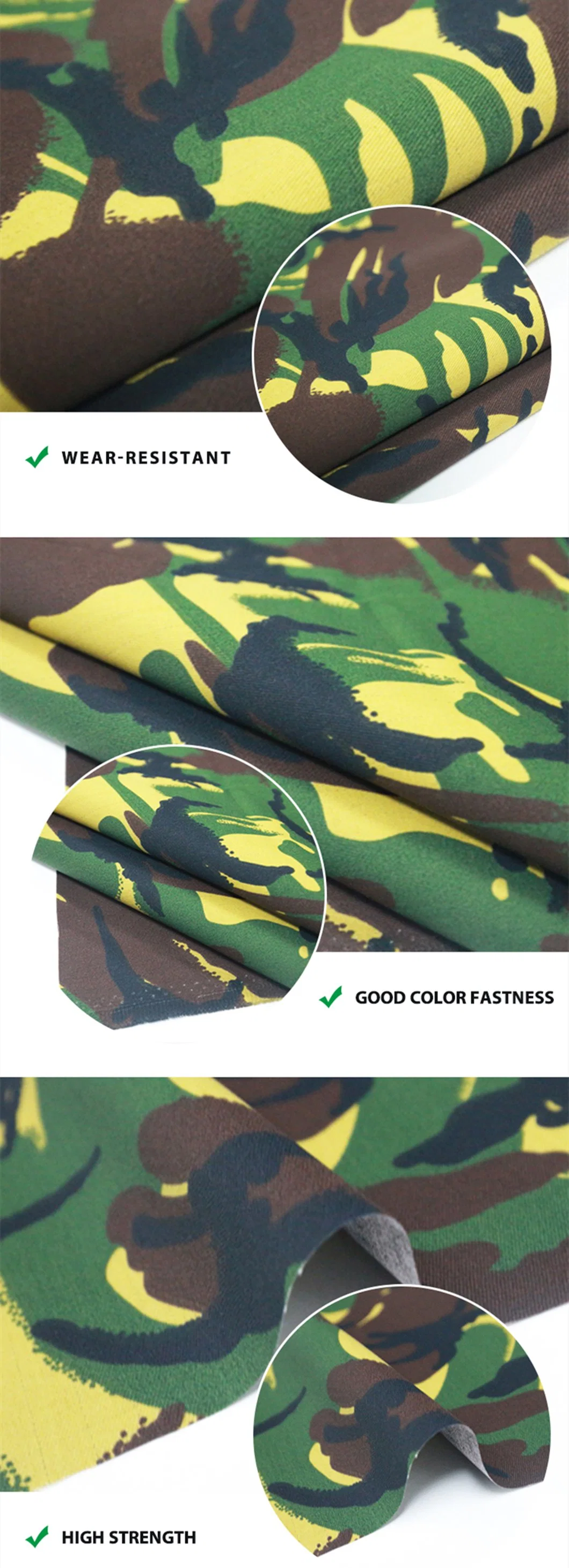 94 Polyester 6 Spandex Camo Realtree Camouflage Stretchable Camouflage Printing Softshell Fabric