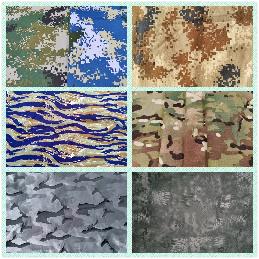 100%Cotton Ripstop Camo Printed Woven Jungle Woodland Camouflage Military Style Uniform Fabric